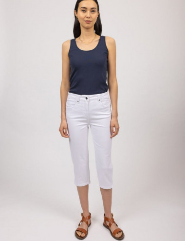 Élodie White Cropped Trousers