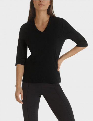Black Cotton ribbed jersey...