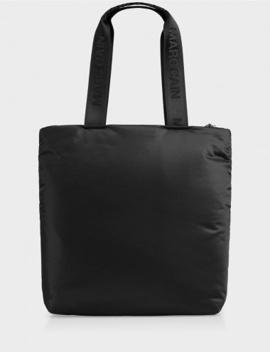 Tote bag in padded glossy...