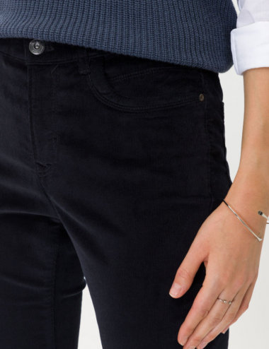 Navy Mary Trousers in fine...