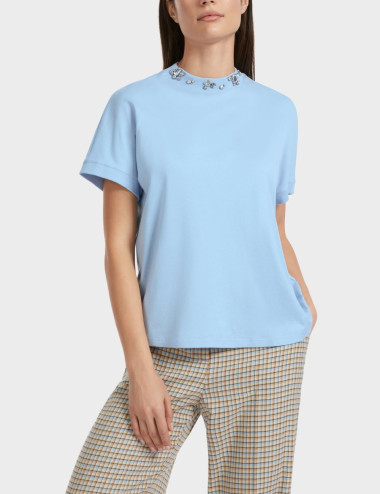 Powder blue t-shirt with...