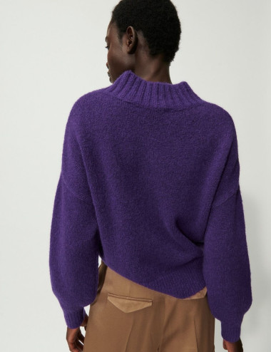 Wool blend V-neck pullover...