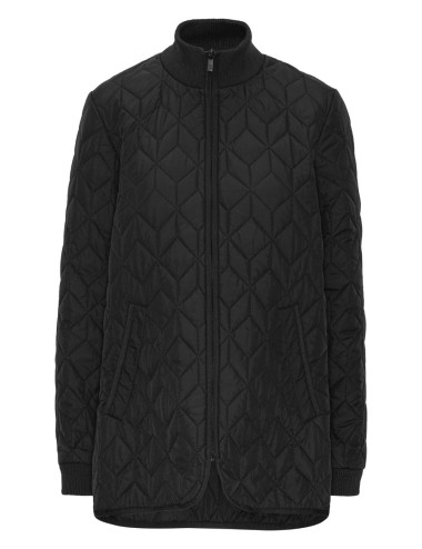 Black quilted coat ART40 -...