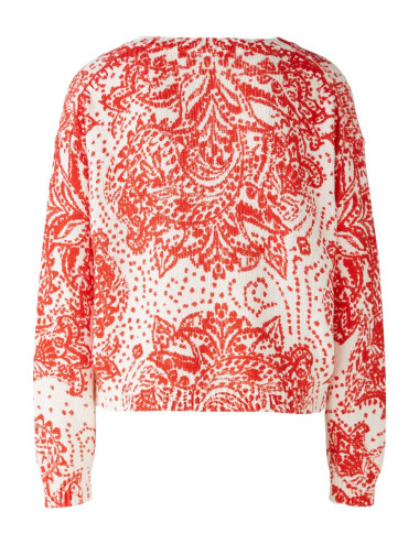 Long-sleeved floral paisley...
