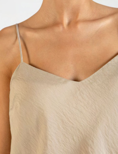 Tank top with thin straps