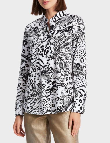 Printed leo blouse