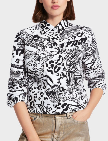 Printed leo blouse