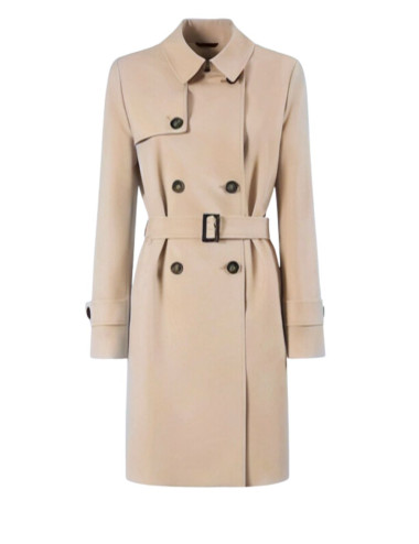 Manteau trench-coat sable...