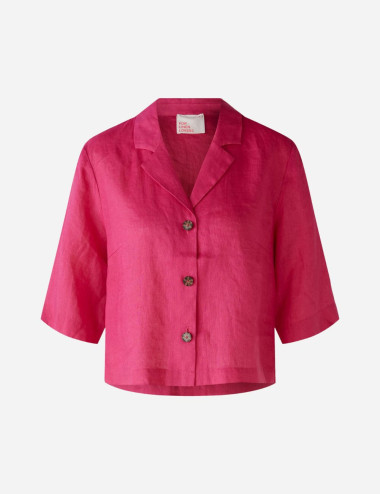 Pure pink linen blouse