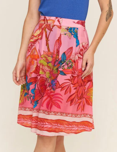 Palm tree printed skirt