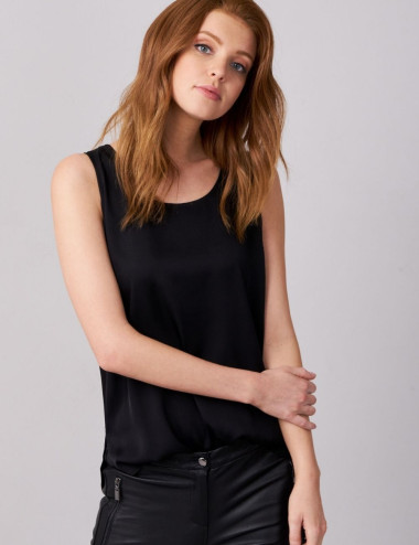 camisole soie noire pour femme Repeat
