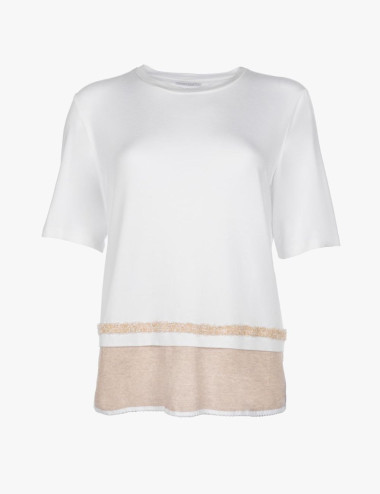 T-shirt avec insertion en...