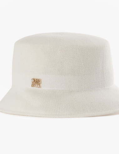 Chapeau en coton blanc -...