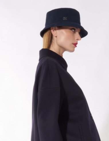 Chapeau en coton bleu -...