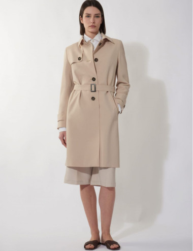 Manteau trenchcoat beige -...
