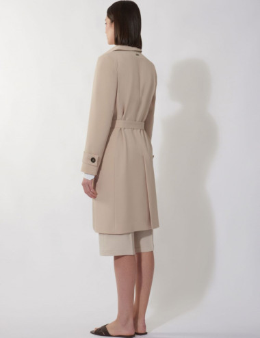 Manteau trenchcoat beige -...