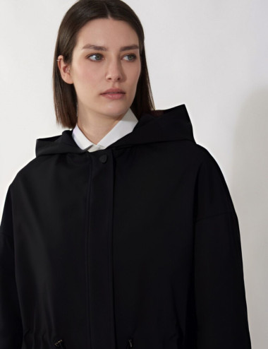 Manteau parka noir avec...