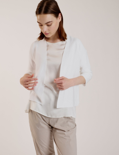 Cardigan de base blanc -...