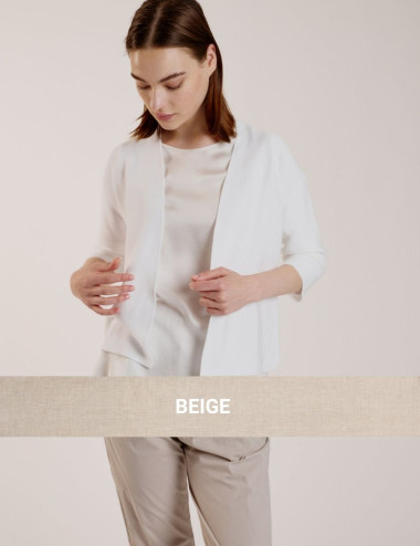 Cardigan de base beige -...