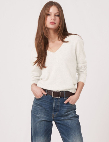 Pull col V en cachemire...