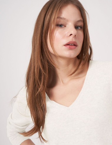 Pull col V en cachemire...
