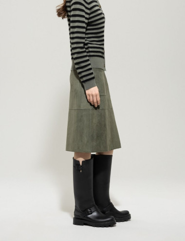 Jupe cargo en daim - Luisa...