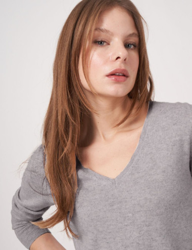 Pull col V en cachemire...