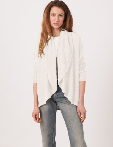 Cardigan ouvert à col châle...