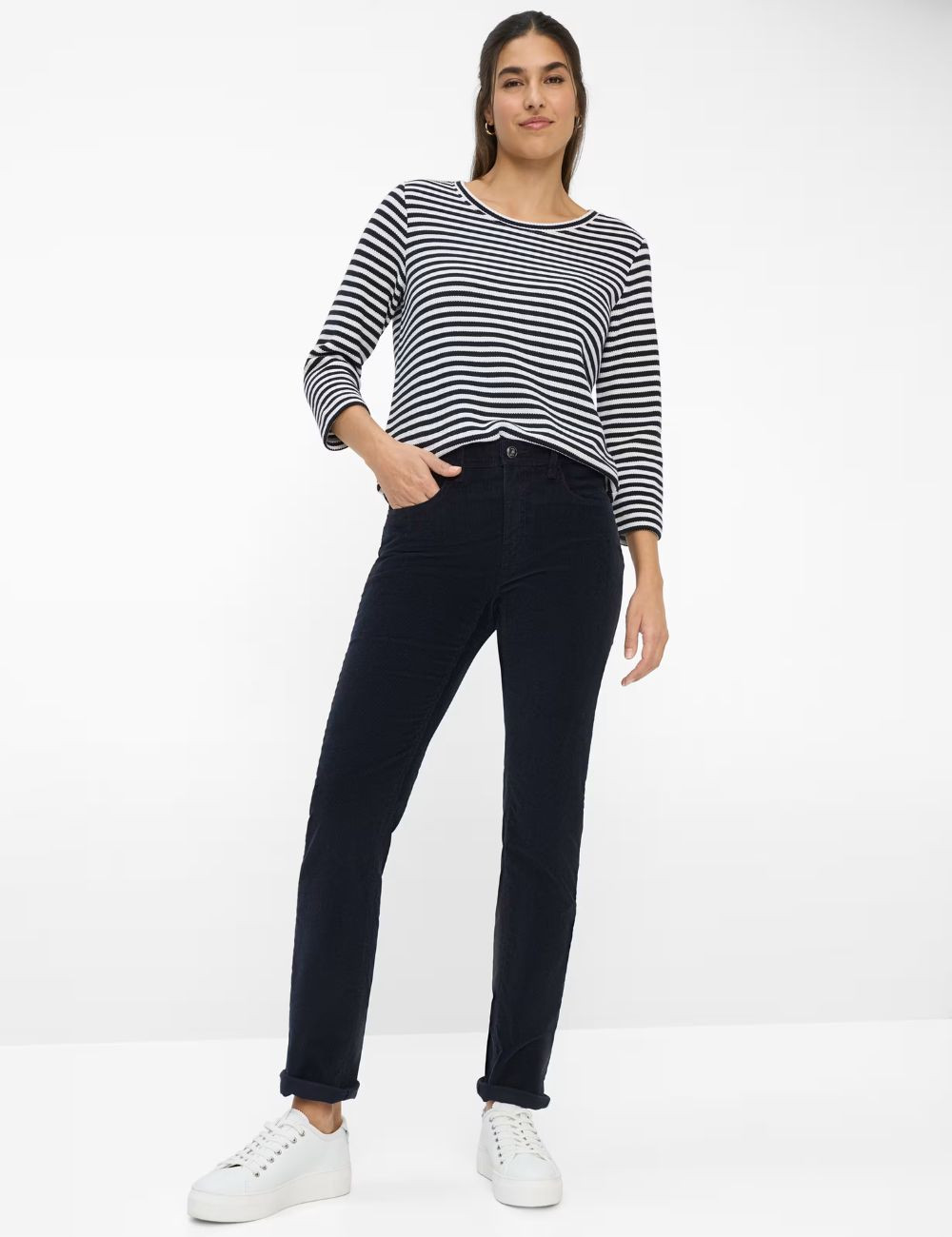 Pantalon Velours Côtelé Mary Marine Brax