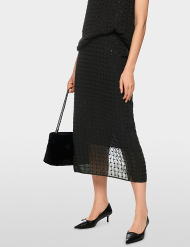 Jupe élégante à paillettes...