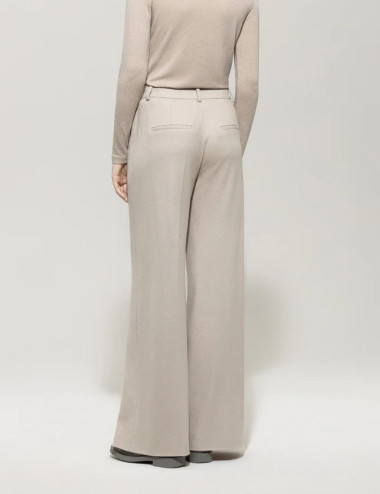 Pantalon large en flanelle...
