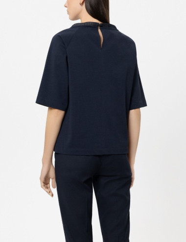 T-shirt avec patch denim -...