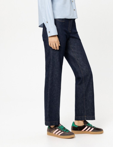 Denim droit authentique -...