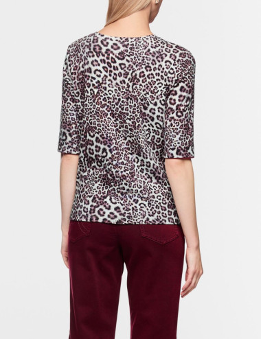 T-shirt en maille côtelée...