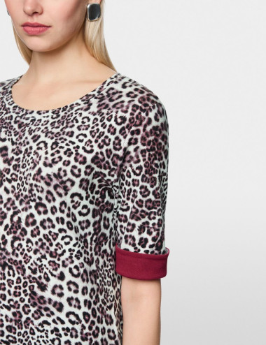 T-shirt en maille côtelée...