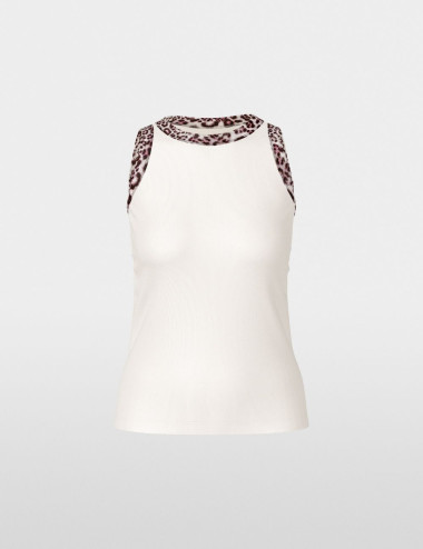 Top à imprimé léopard -...