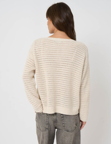 Pull ajouré ivoire - Repeat