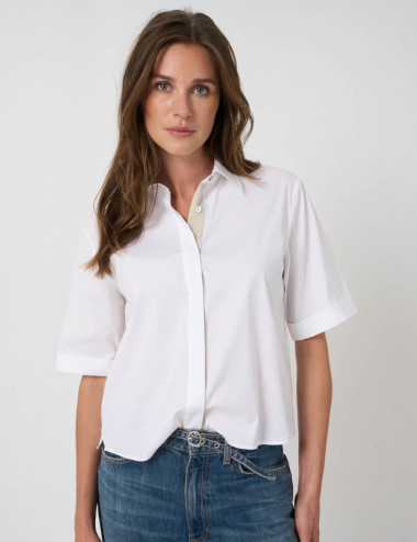 Blouse blanche à manches...