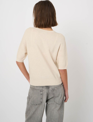 Pull ivoire à manches...