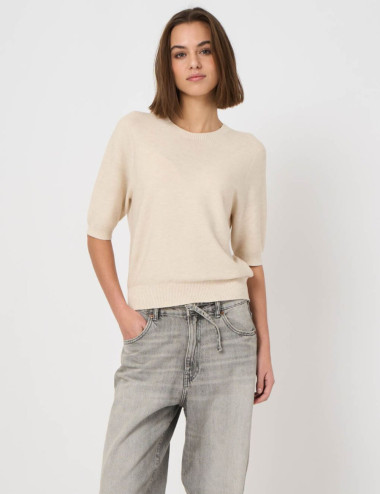 Pull ivoire à manches...