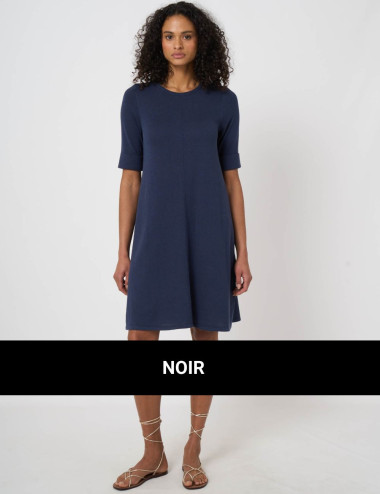 Robe manches courtes noire...