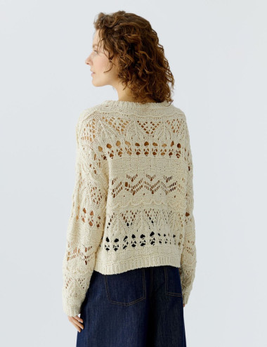 Pull en maille ajouré - Oui