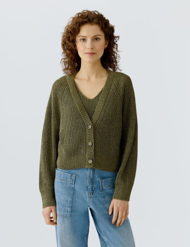 Cardigan vert jardin en...