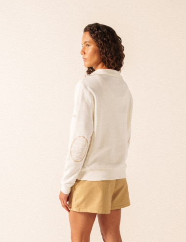 Pull Lou craie et toile -...