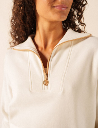 Pull Lou craie et toile -...