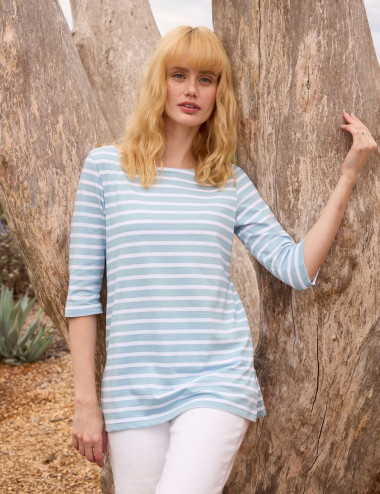 Marinière Phare coton bleu...