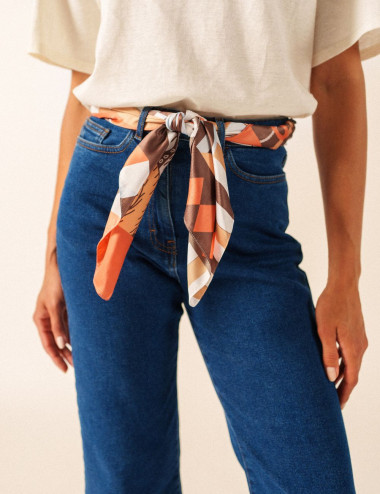 Foulard Carré fond marin...