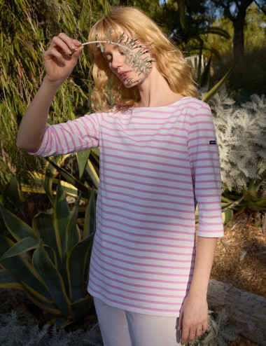 T-shirt Phare neige et rose...