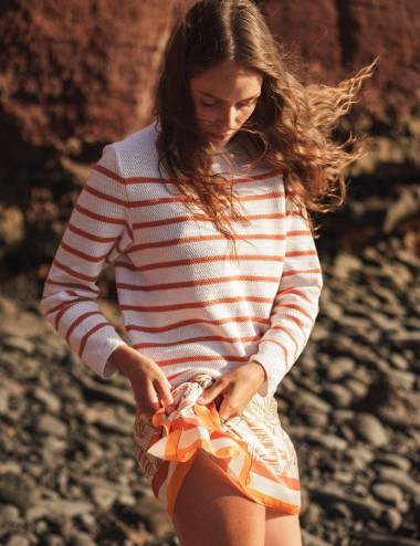 Pull Martigues blanc et...