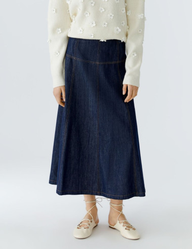 Jupe midi en denim - Oui